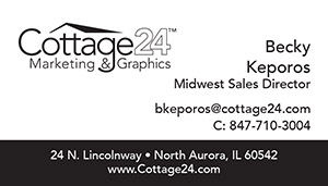 Becky Keporos Cottage24 Business Card.
