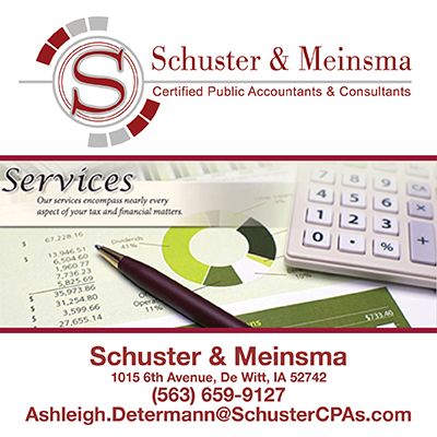 An ad for Schuster & Meinsma CPA by a Chicago area graphic design company.