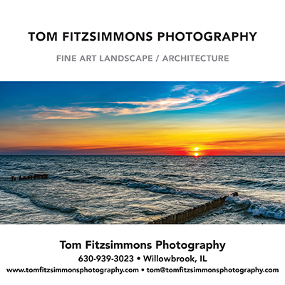 An ad for Tom Fitzsimmons Photography by a Chicago area graphic design company
