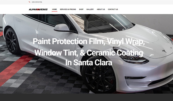 Alphawerks Garage Custom Website